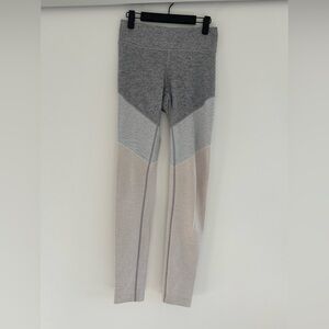Outdoor Voices Leggings - Gray and Cream 3-tone paneling